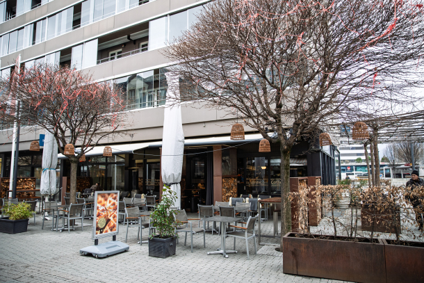 Outdoor Café in Winter