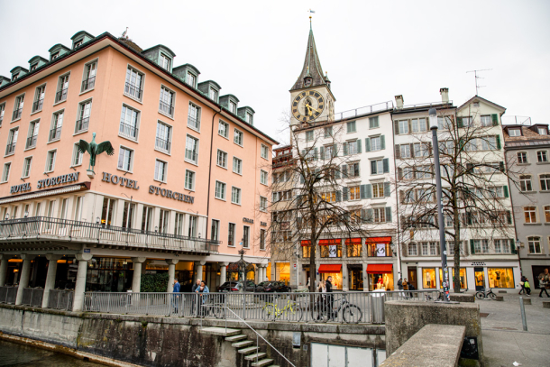 Hotel Storchen and St. Peter’s Church